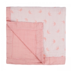 Bamboo Swaddle Blankets Muslin Cotton Large Swaddling Wrap Shower Gift Double Layers  Receiving Blankets 47''x 47''