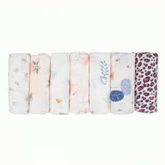 Miracle Baby Muslin Swaddle Blankets Large Bamboo Cotton Baby Swaddle Wrap Stroller Cover 47''x 47''