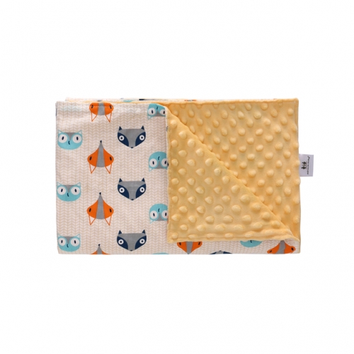 Minky Dot Swaddle Blanket with Double Layer, Super Soft Plush Receiving Blankets, Perfect Baby Shower Gift, 30"x40"(Animals)