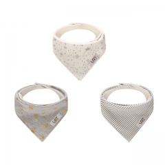 Baby Bandana Bibs, Bibs for Teething and Drooling,Super Absorbent and Soft,100% Cotton Baby Burp Bib Set 3 Pack