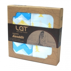 2 Pack Organic Cotton Muslin Swaddle Blankets,Receiving Blankets,Swaddling Wrap Gift Set
