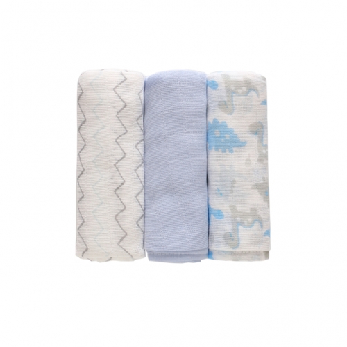 Miracle Baby Swaddle Muslin Blankets 3 Pack  28''x 28', 100% Cotton Absorbent Washable Diapers,