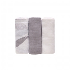 Miracle Baby Swaddle Muslin Blankets 3 Pack  28''x 28', 100% Cotton Absorbent Washable Diapers,