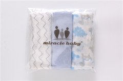 Miracle Baby Swaddle Muslin Blankets 3 Pack  28''x 28', 100% Cotton Absorbent Washable Diapers,