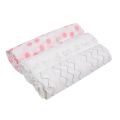 Miracle Baby Swaddle Muslin Blankets 3 Pack  28''x 28', 100% Cotton Absorbent Washable Diapers,