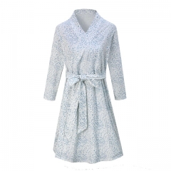 Miracle Baby Soft 100% Cotton Dressing Gowns, Stretchy Knitted Delivery Nursing Dress with Pockets