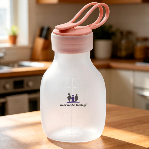 Breastmilk Storage Bottles with Double Seal & Convenient Pour Spout, Self-Standing Breast Milk Containers for Storing & Freezing Breastmilk (60 Count)